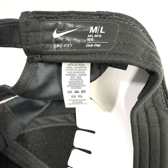 NEW Nike [M/L] Men's Heathered CLUB Golf Hat/Cap-Black/Smoke Grey HF5289-010 New - Picture 9 of 11